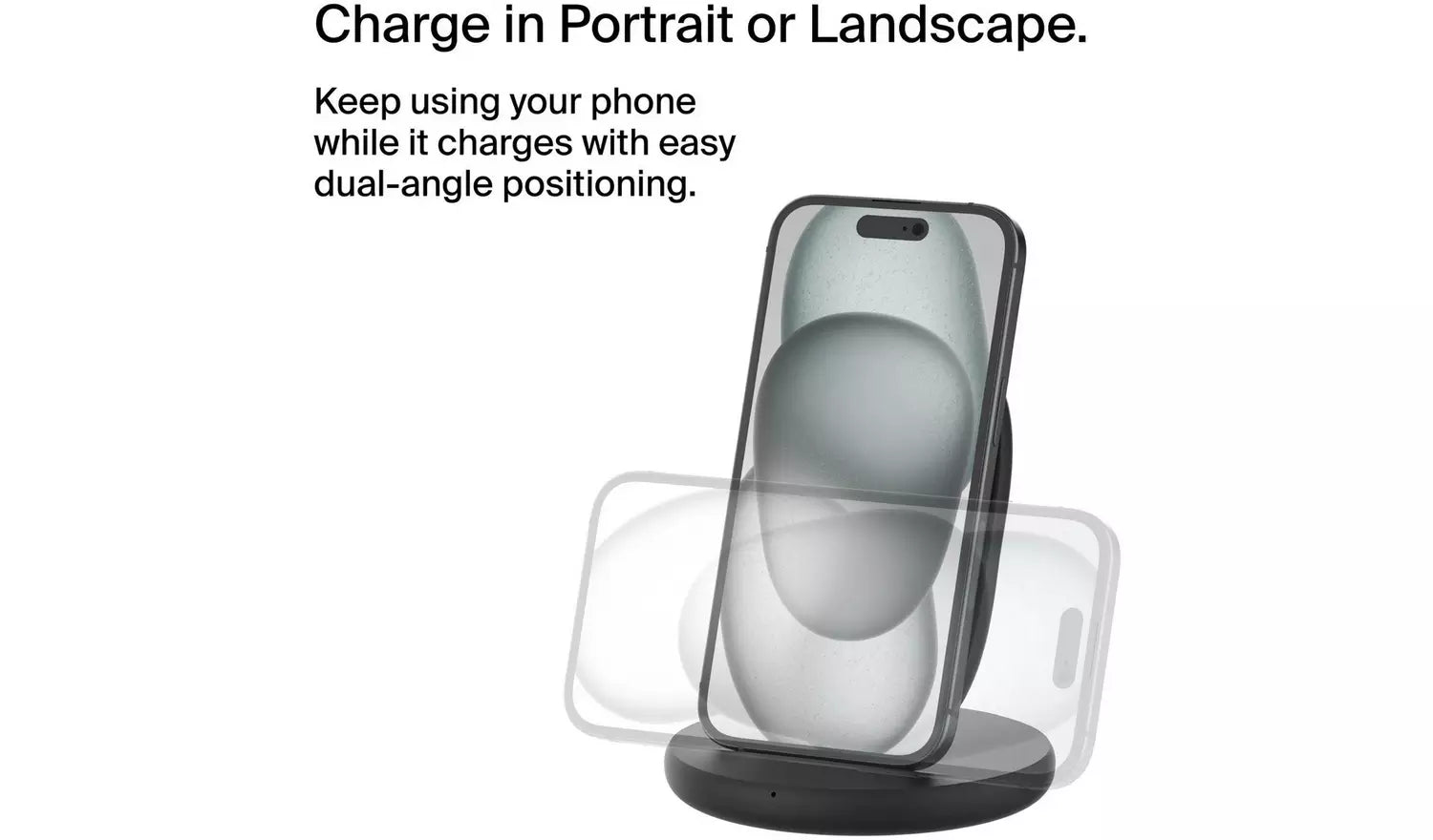 BELKIN W.CHARGING STAND 15W QC 3.0 24W WL.CHARGER - BLACK