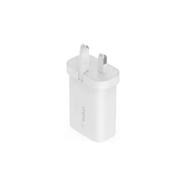 بيلكين - شاحن لاسلكي 25W PD USB-C مع كابل 1م PVC C-LTG - أبيض
