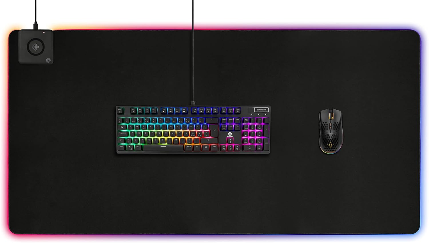 DELTACO Gaming DMP330 RGB Mousepad w Wireless Charging