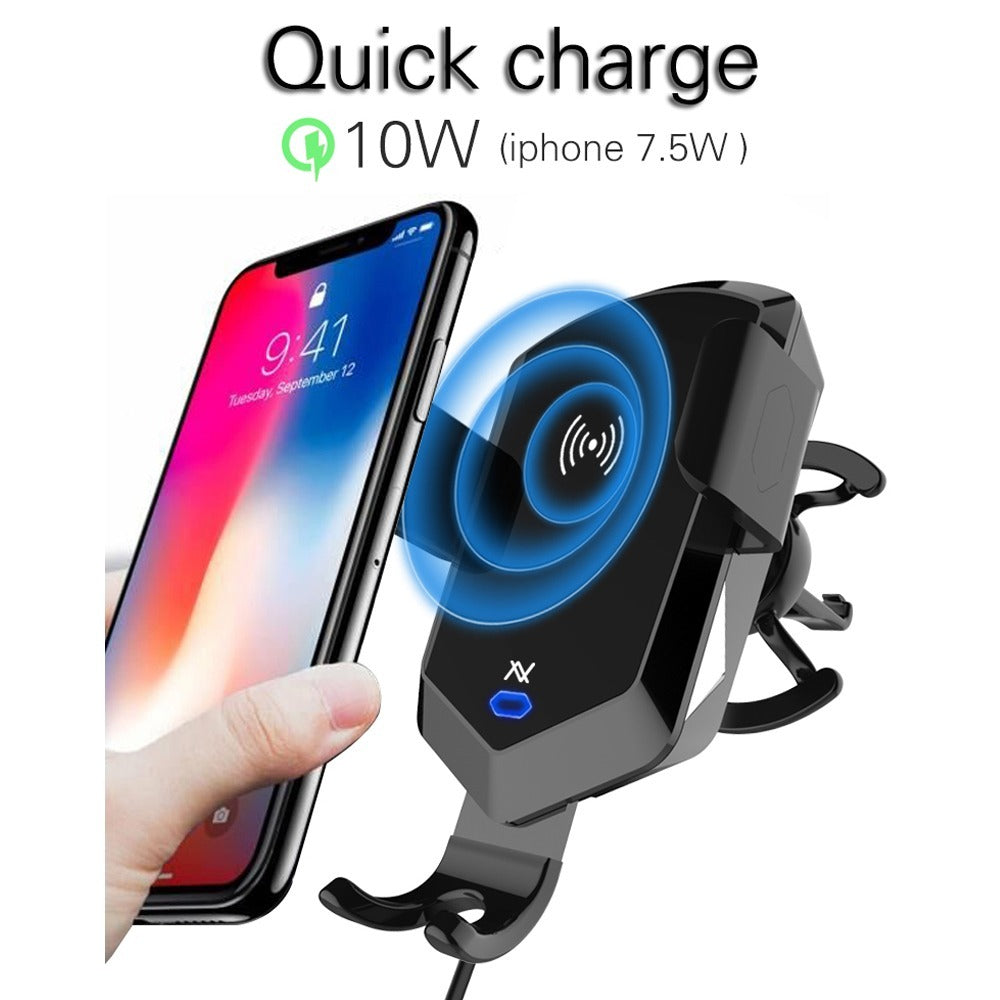 L'avvento Automatic Car Holder with wireless charger - Black