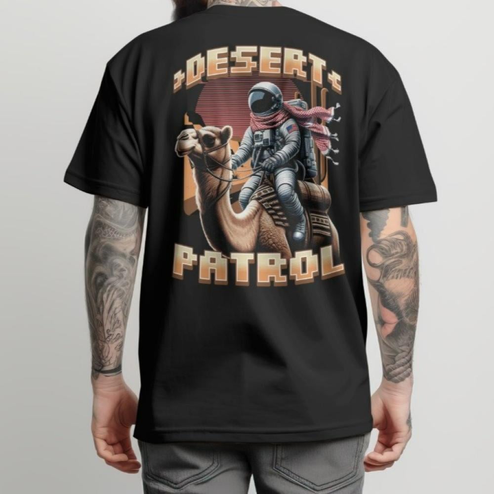 Spinz Black T-Shirt Desert Patrol S