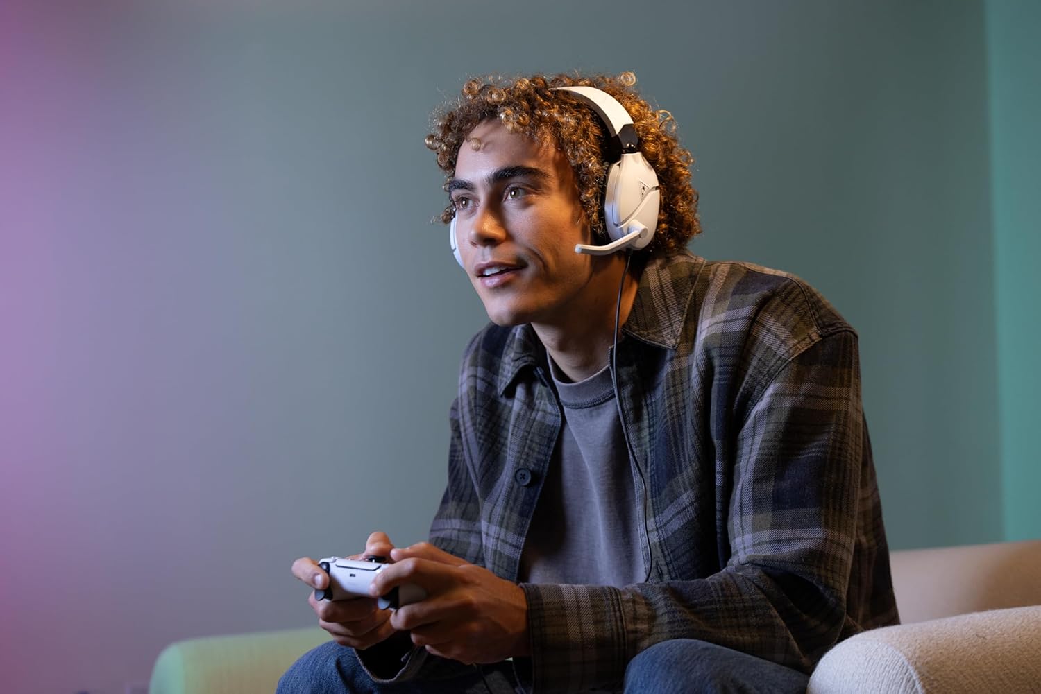 سماعة الألعاب Turtle Beach Recon 70P - أبيض