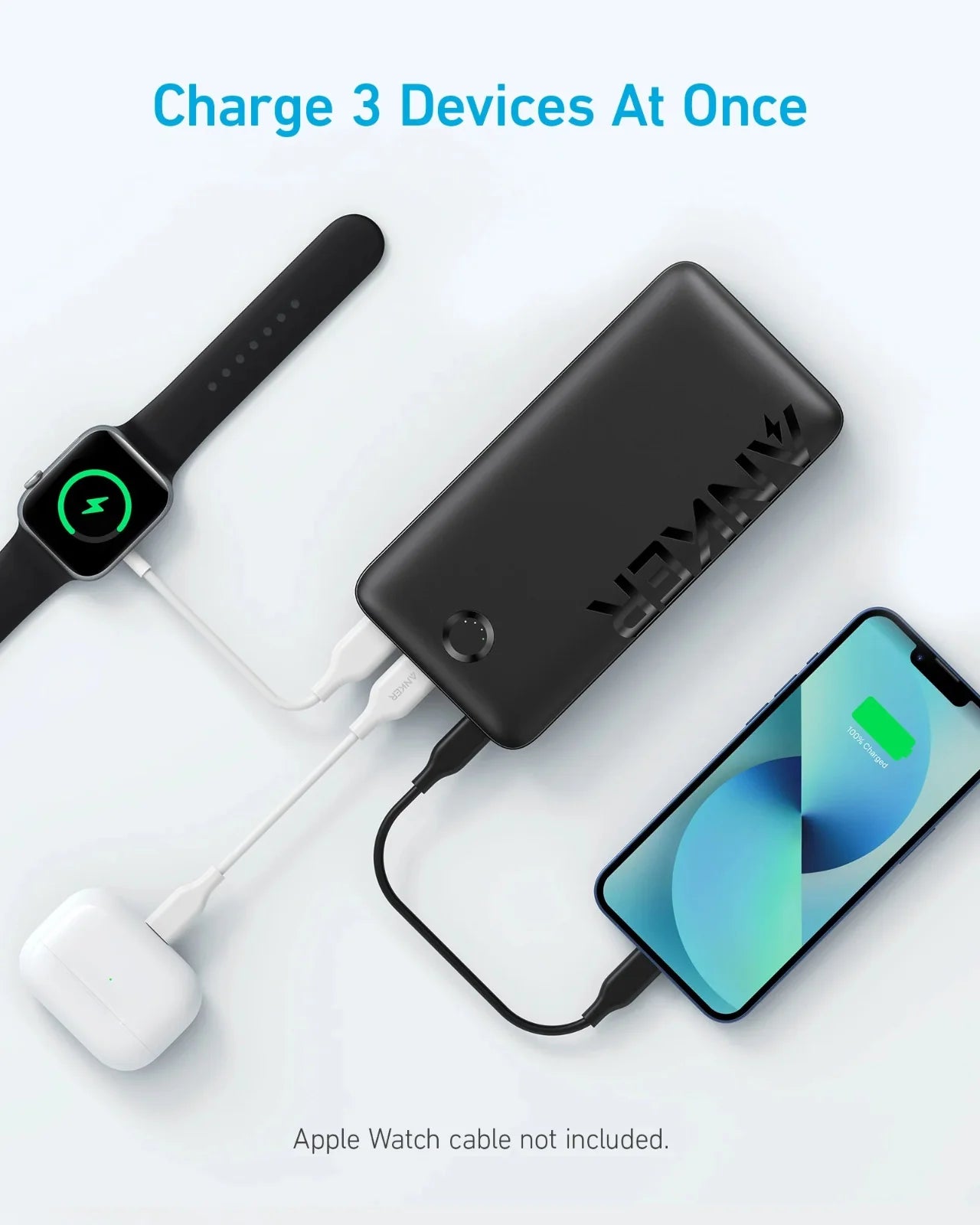 أنكر 335 باور بانك 20W PD أسود