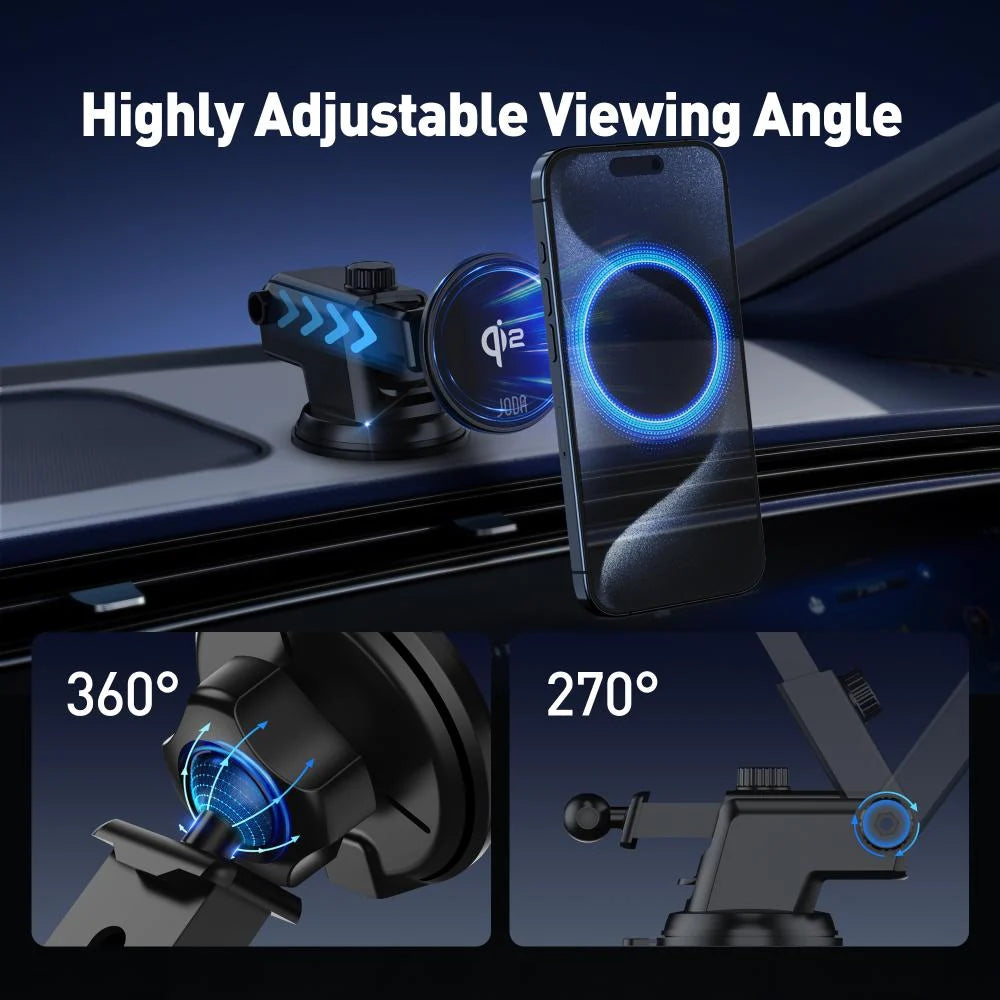 JODA MagQ C1 15W Wireless Charging Car Holder BLK