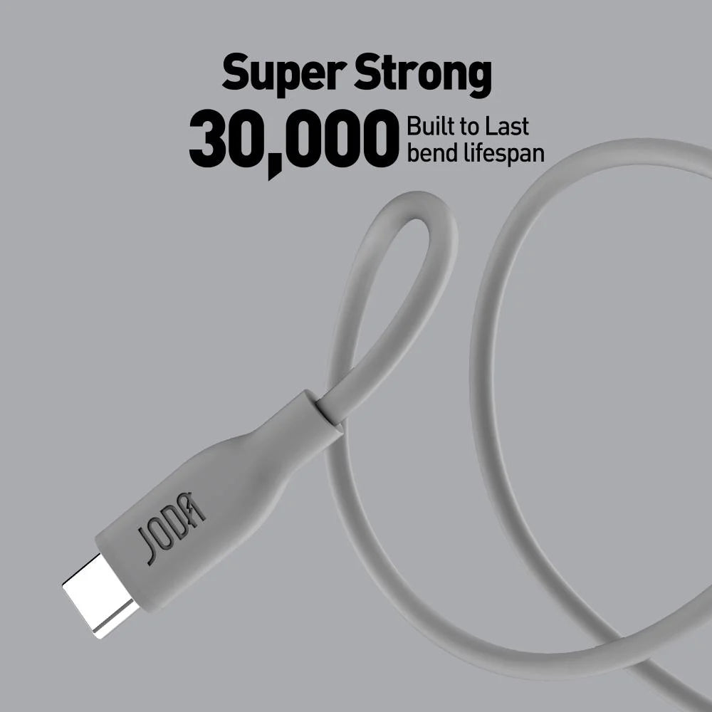 JODA 60W C to C Silicone Cable 1M Grey