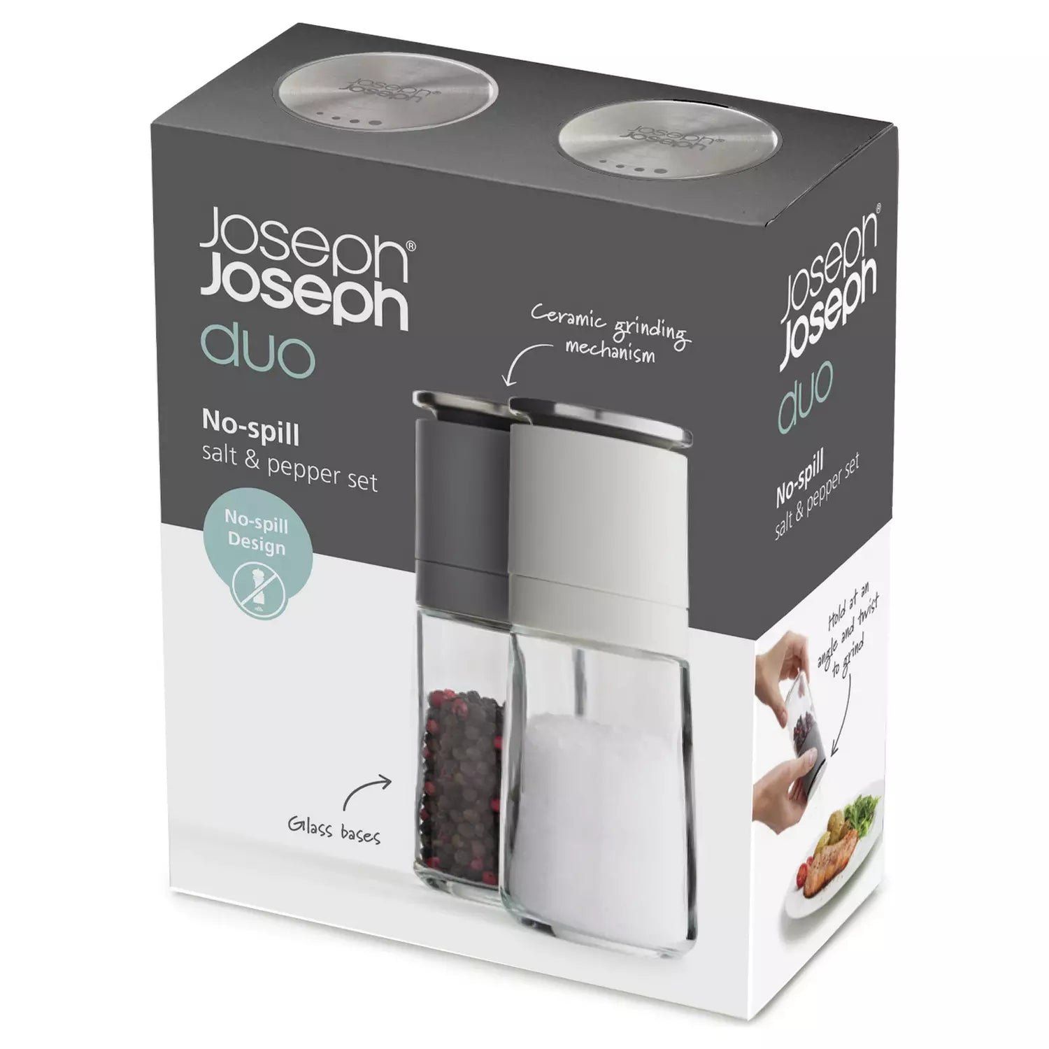 Joseph Joseph Duo Salt & Pepper Set - Grey
