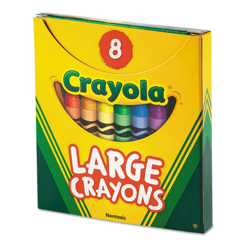 Crayola Large Crayons, Tuck Box, 8 Colors