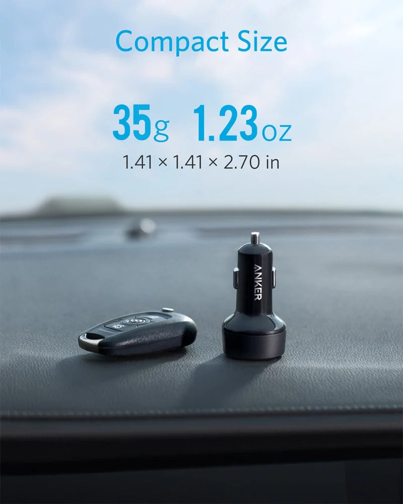 Anker Car Charger 35W - 2 Ports 2 USB-A - Black