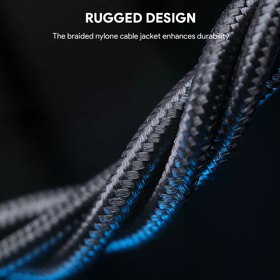 AUKEY 1m 100W Nylon Braided USB-C Cable with Kevlar Core