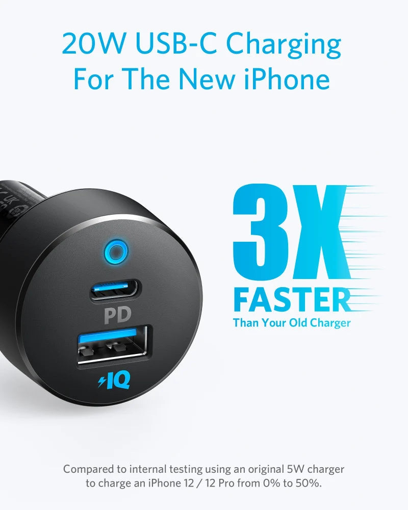 Anker Car Charger 35W - 2 Ports 2 USB-A - Black