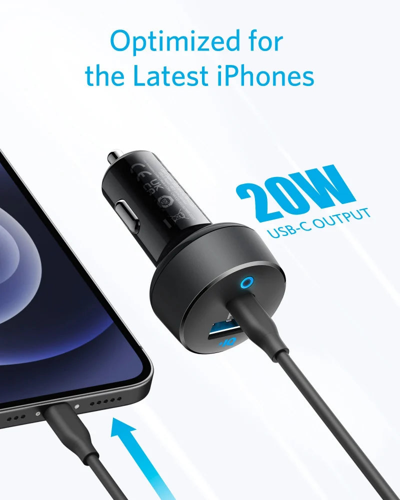 Anker Car Charger 35W - 2 Ports 2 USB-A - Black