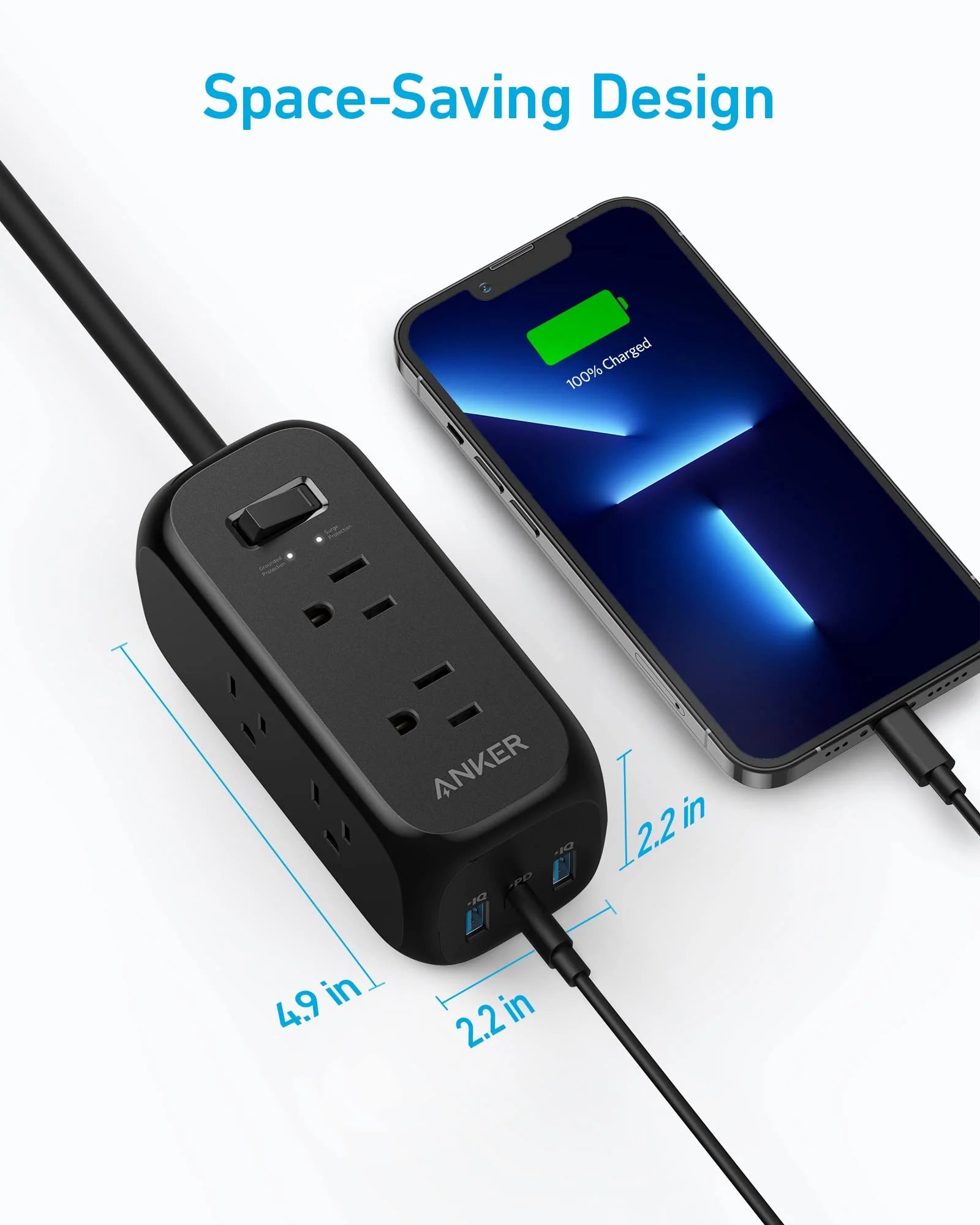 أنكر 322 شريط طاقة USB B2B