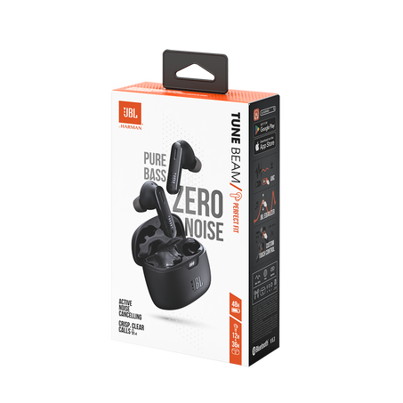 سماعات JBL Tune Beam اللاسلكية داخل الأذن - أسود