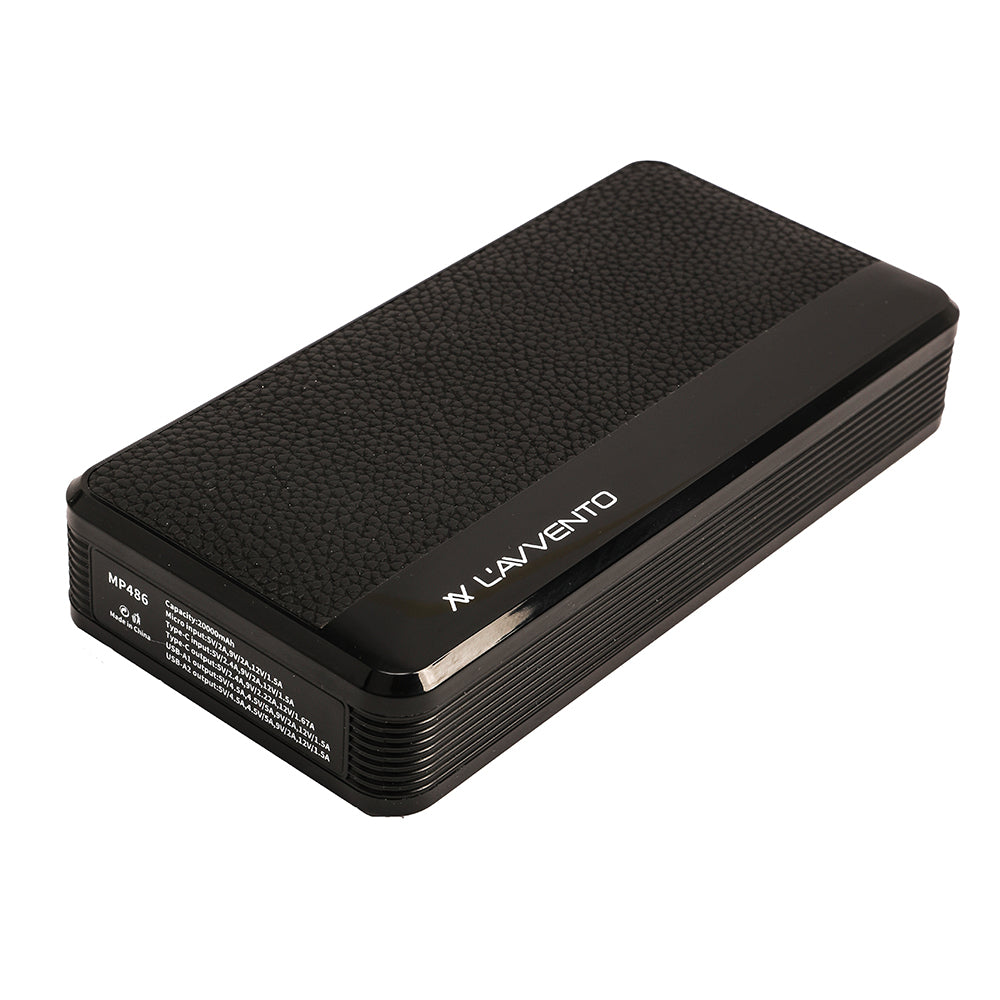 L'AVVENTO 20,000 MAh Power Bank - Black