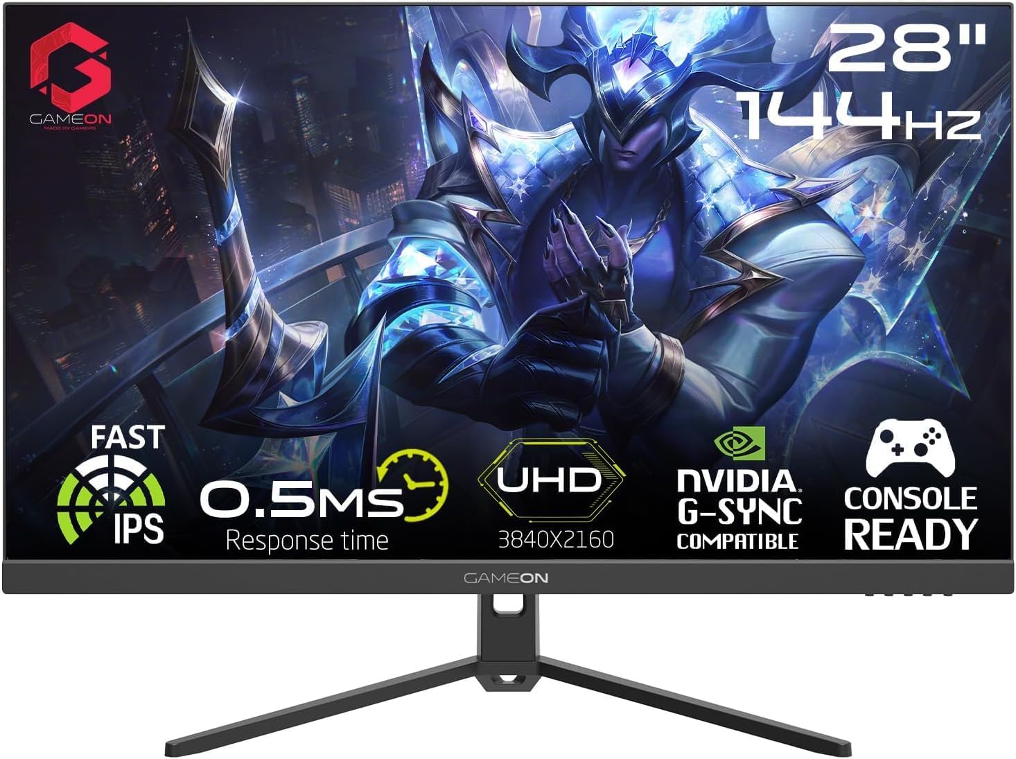 GAMEON GOP28UHD144IPS 28" 4K UHD, 144Hz, 0.5ms (MPRT), HDMI 2.1 Gaming Monitor With G-Sync & Free Sync (Support PS5)