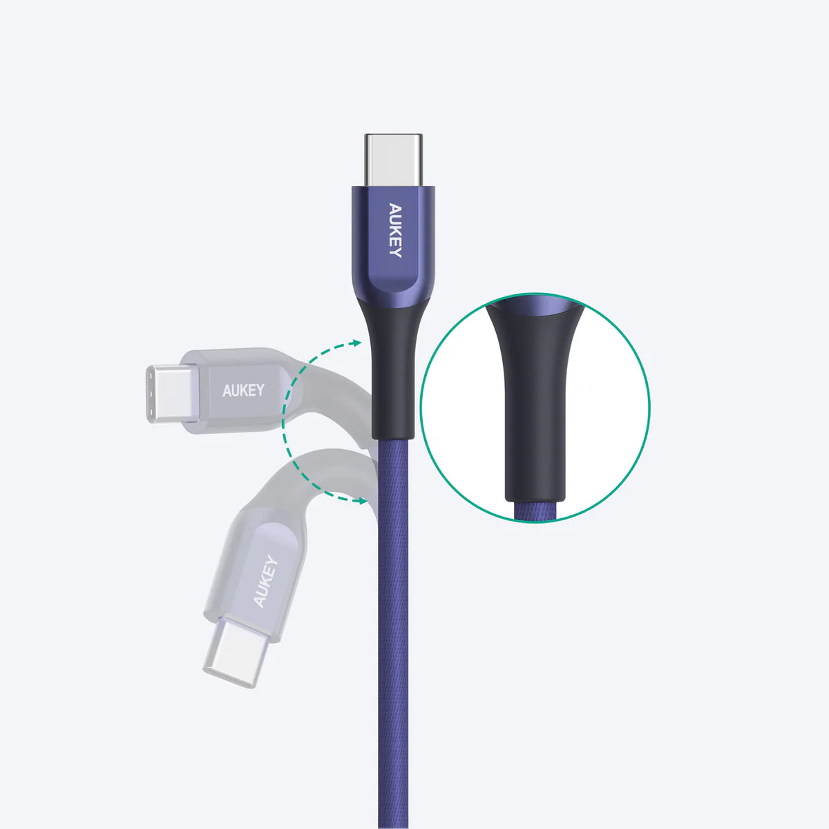 Kevlar Core USB-C to C Cable(1.2m) Blue