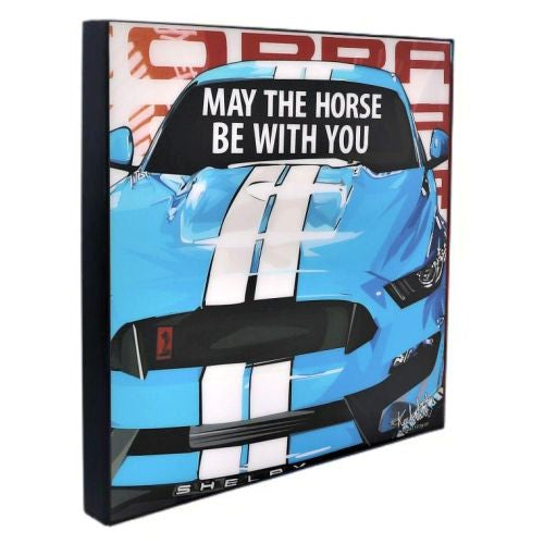 Famous Pop Art Plywood and Laminate Mustang VER2 Wall Frames (25x25cm)