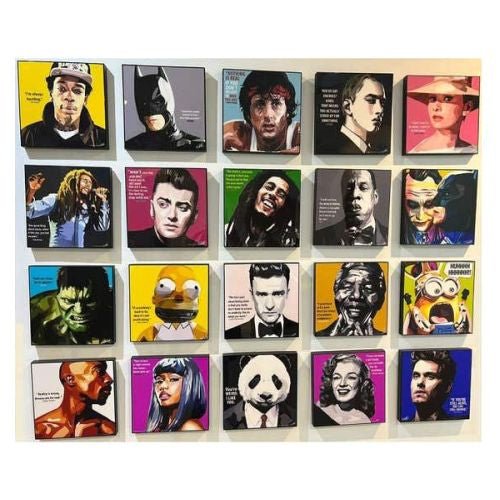 Famous Pop Art Karim Benzema 25X25