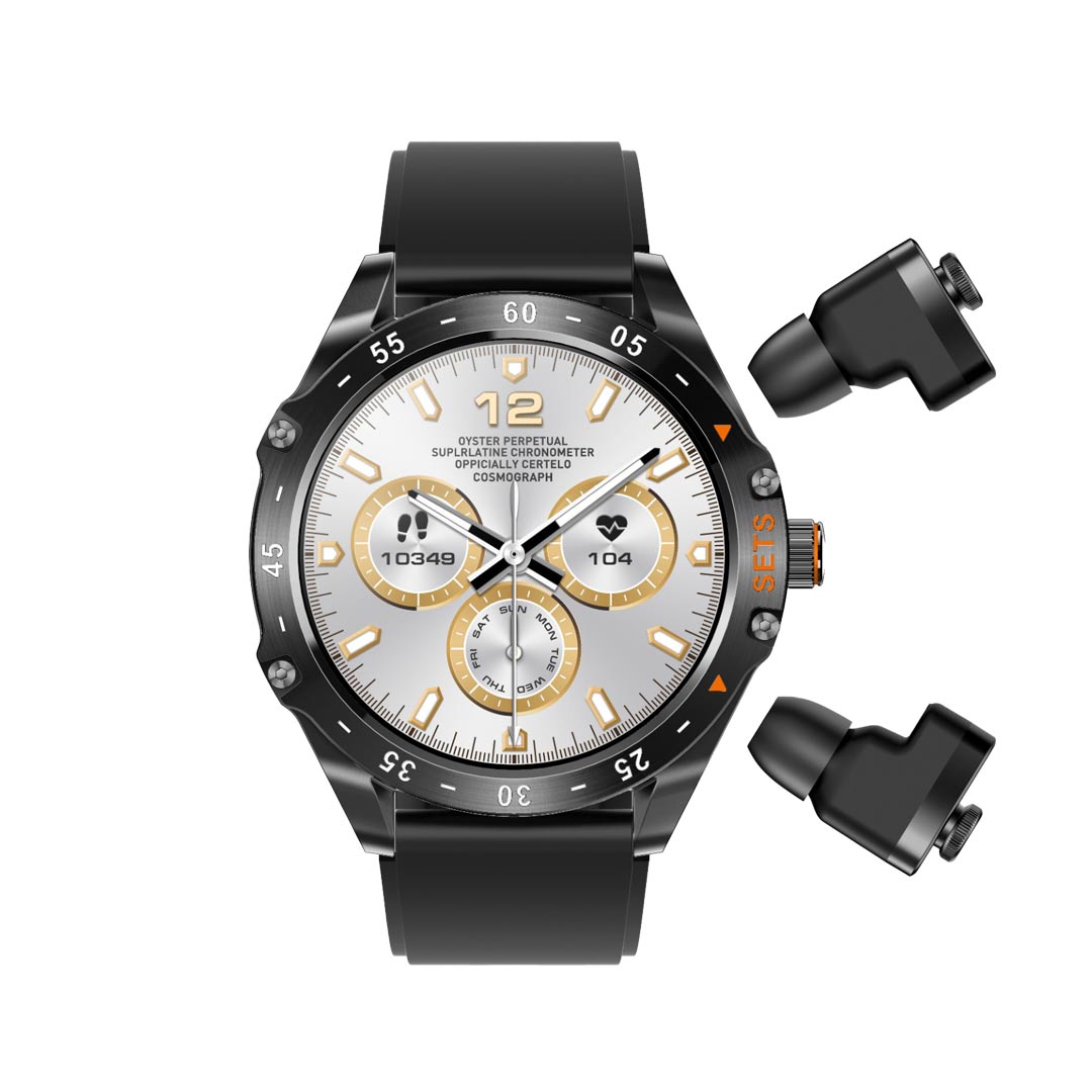 Porodo Hype Smartwatch With Earbuds 400mAh (Watch) - 35mAh