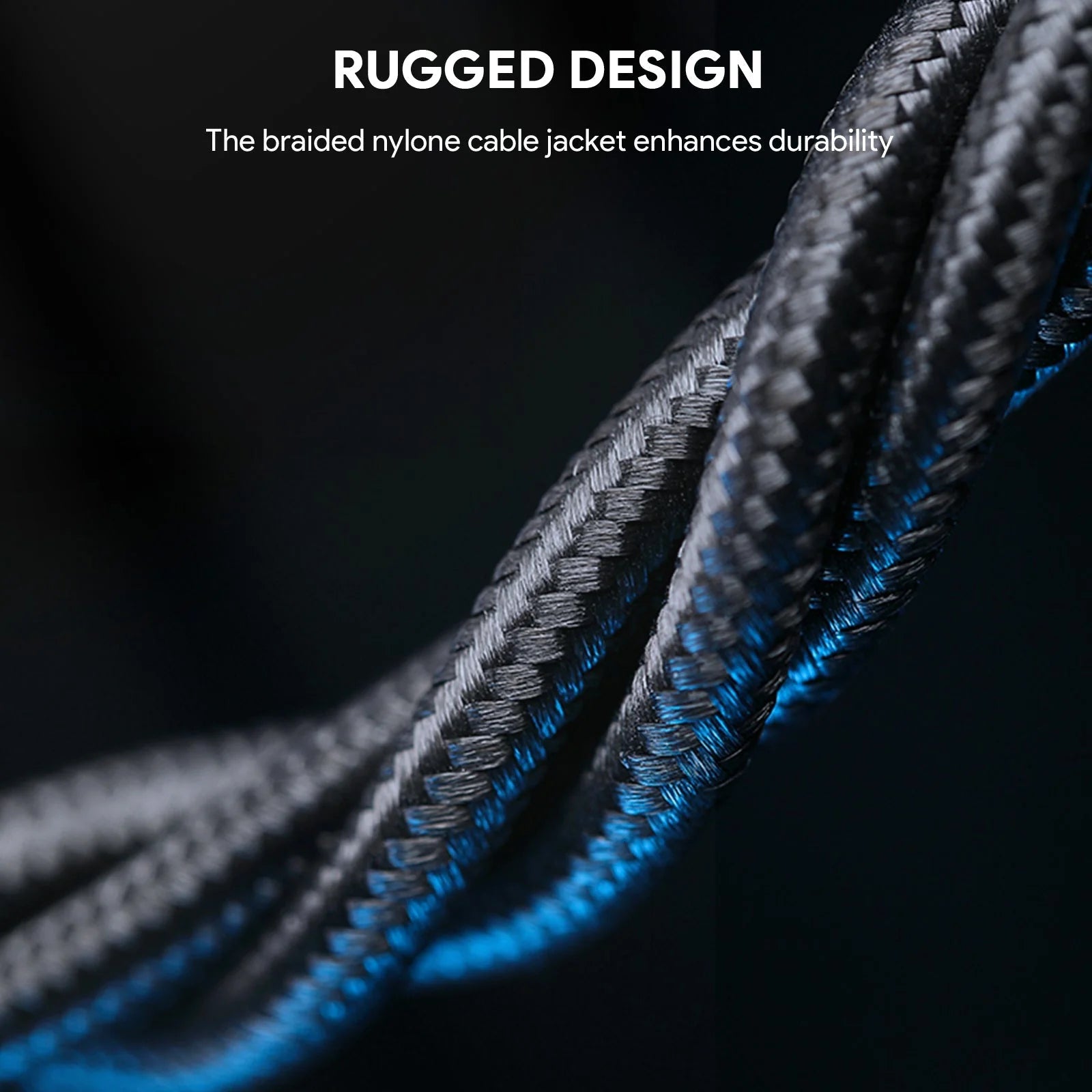 AUKEY 1.8m 100W Nylon Braided USB-C Cable with Kevlar Core