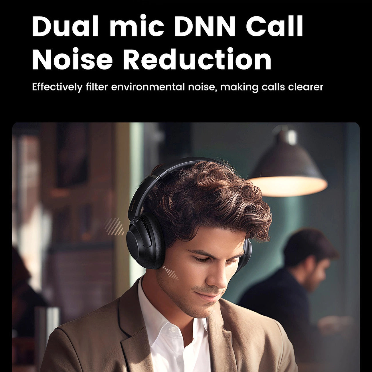 سماعات رأس UGREEN HiTune Max5 بخاصية إلغاء الضوضاء النشطة - أسود