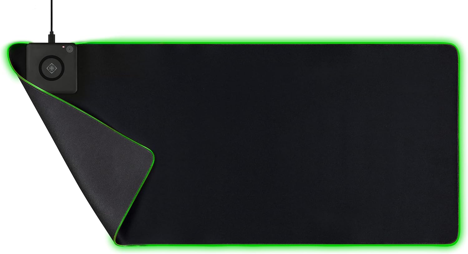 DELTACO gaming mousepad with wireless charger, 900x400 mm, Black