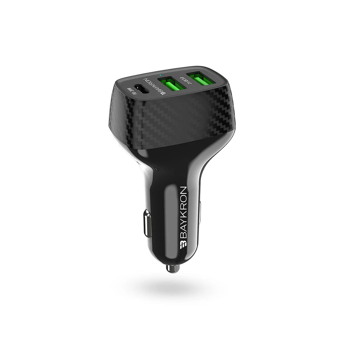 Car Charger USB 3.0A, 2.1A & USB Type-C Power Delivery 20W