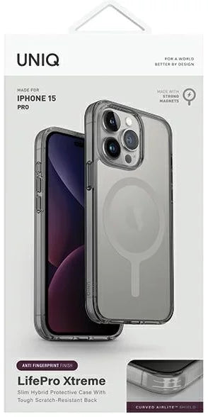 UNIQ HYBRID IPHONE 15 PRO MAGCLICK CHARGING LIFEPRO XTREME AF FROST GREY