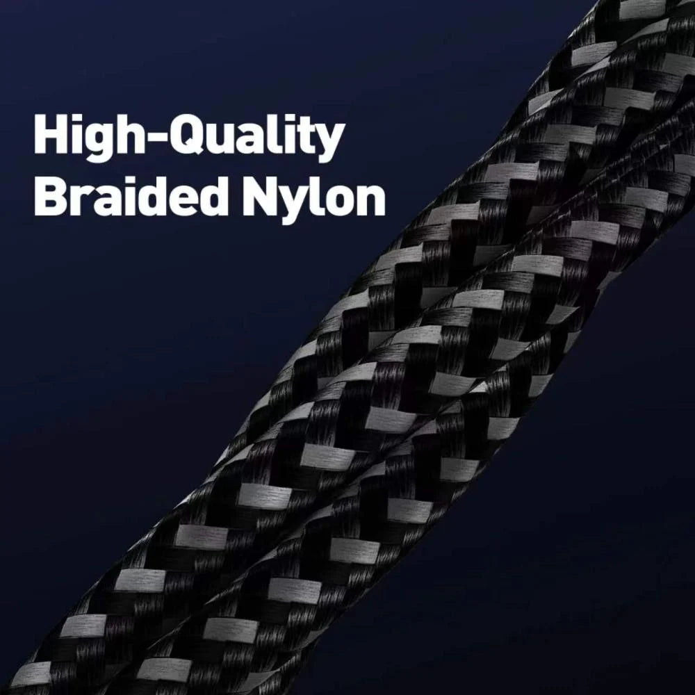 JODA 60W C to C 1m Nylon Braided Cable Black