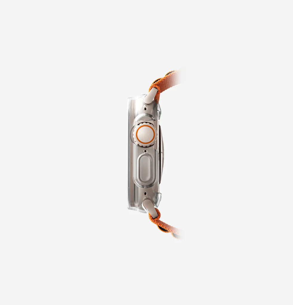 UNIQ GARDE HYBRID WATCH CASE WITH SCREEN PROTECTION 49MM -DOVE (CLEAR)