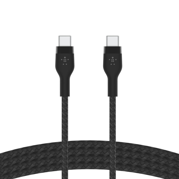 بيلكين - كابل - USB-C إلى USB-C - سيليكون مضفر - 2.0 - 1م - أسود
