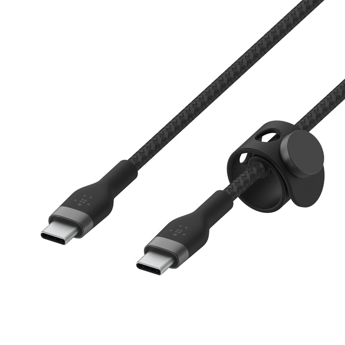 بيلكين - كابل - USB-C إلى USB-C - سيليكون مضفر - 2.0 - 1م - أسود