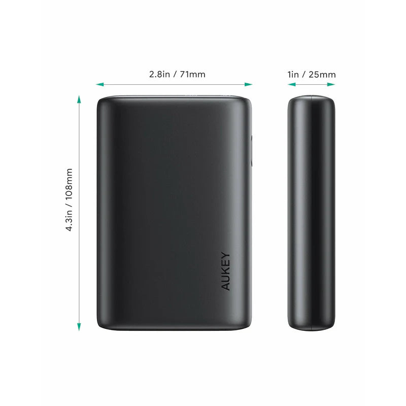 AUKEY Sprint Go 15,000 mAh PD 20W Power Bank USB-C Black