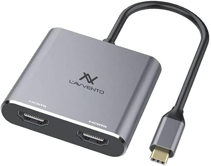 L'avvento Type-C Hub to Dual HDMI / USB / PD Type-C CP