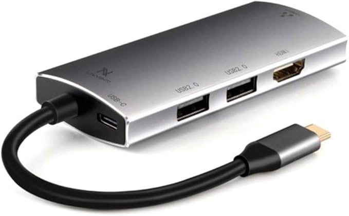 L'avvento (US016) Type-C Hub 5in 1-2 USB 2.0, HDMI 4K RJ45 87W PD Power Output