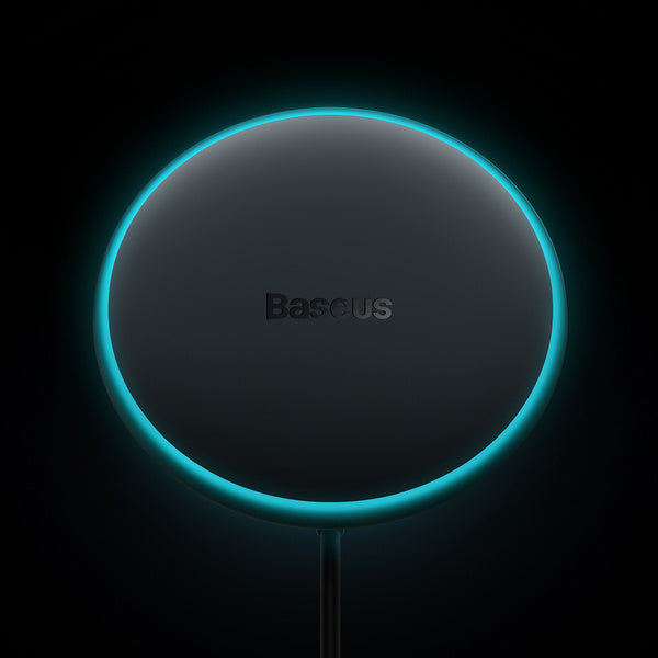 حامل هاتف سيارة مغناطيسي باسياس CW01 للشحن اللاسلكي 40W باللون الأسود