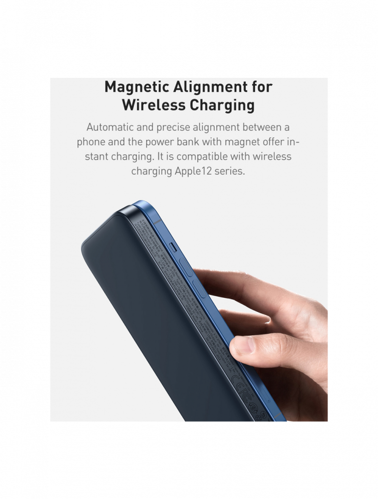 Baseus Magnetic wireless quick charging power bank 10K BLU