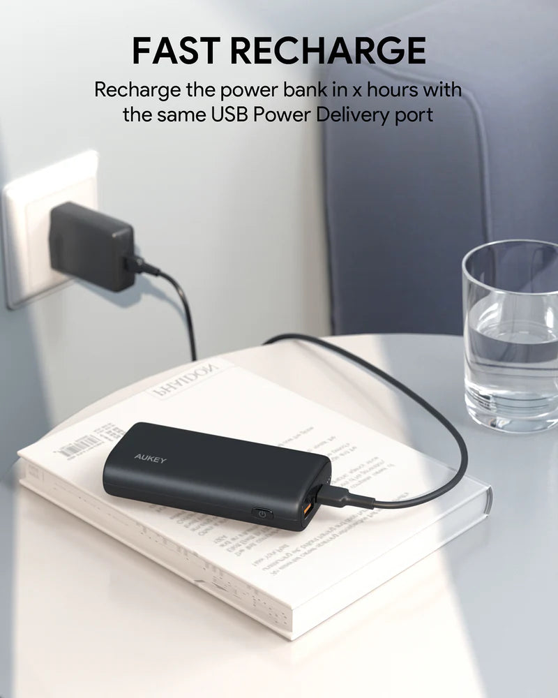 AUKEY Sprint Go 10,K mAh P.B With 20W PD - BLK Colour