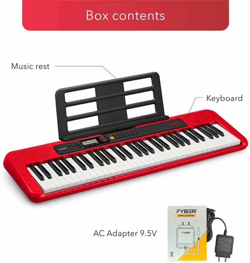 Casiotone CT-S200 Digital Keyboard 61 Keys - Red