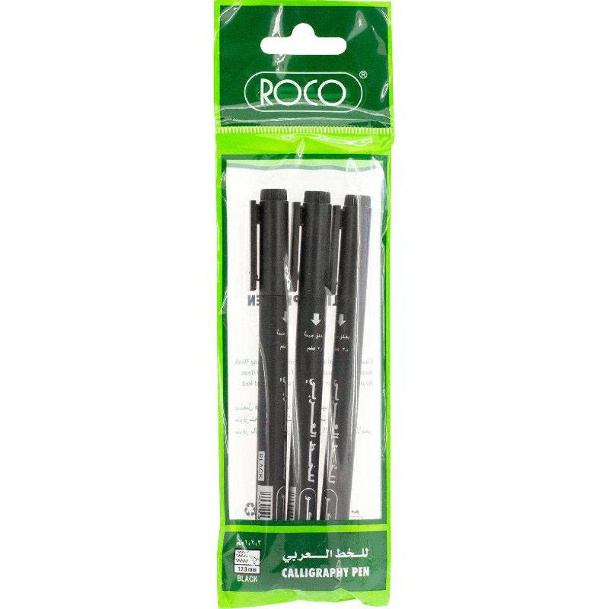 Roco Calligraphy Pen Chisel 1.0 2.0 3.0 Mm Black