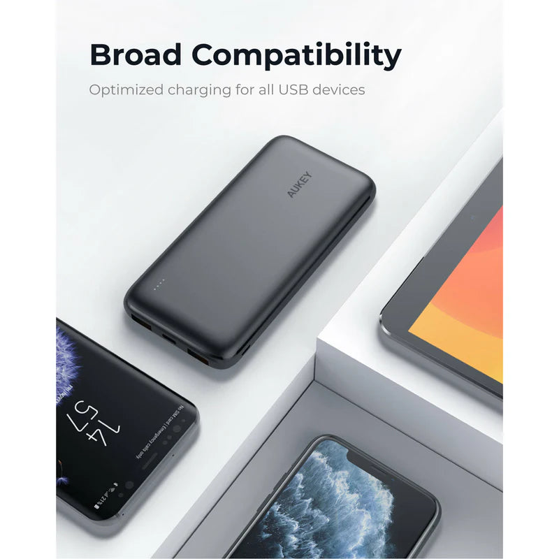 AUKEY Power Bank 20W PD 10,000 mAh & USB-C Black