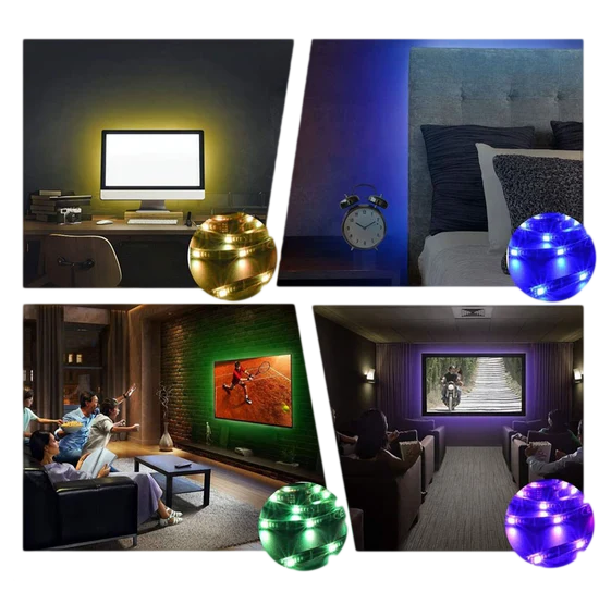 شريط إضاءة LED RGB لشاشات الألعاب والتلفاز 5 متر - WiFi من Twisted Minds
