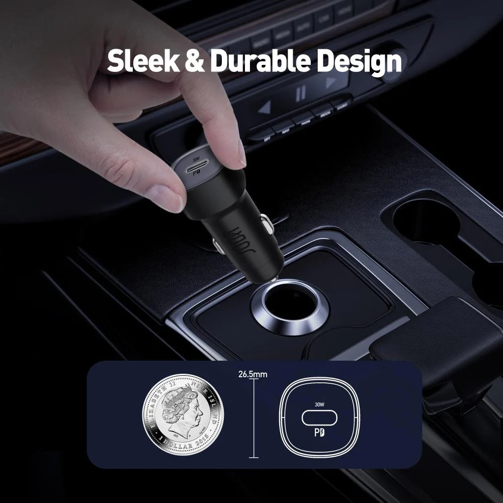 JODA 30W USB-C Car Charger Black