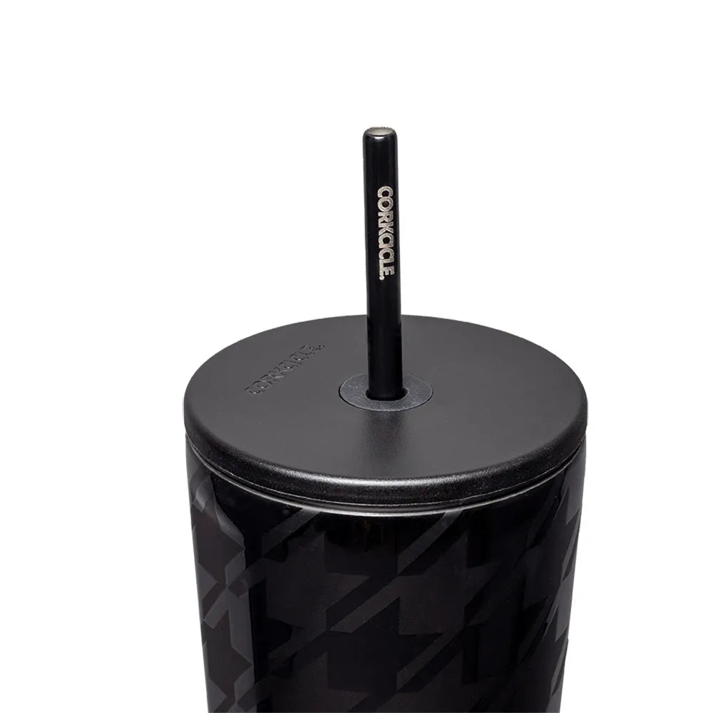 Corkcicle Cold Cup W Straw 710Ml Onyx Houndstooth