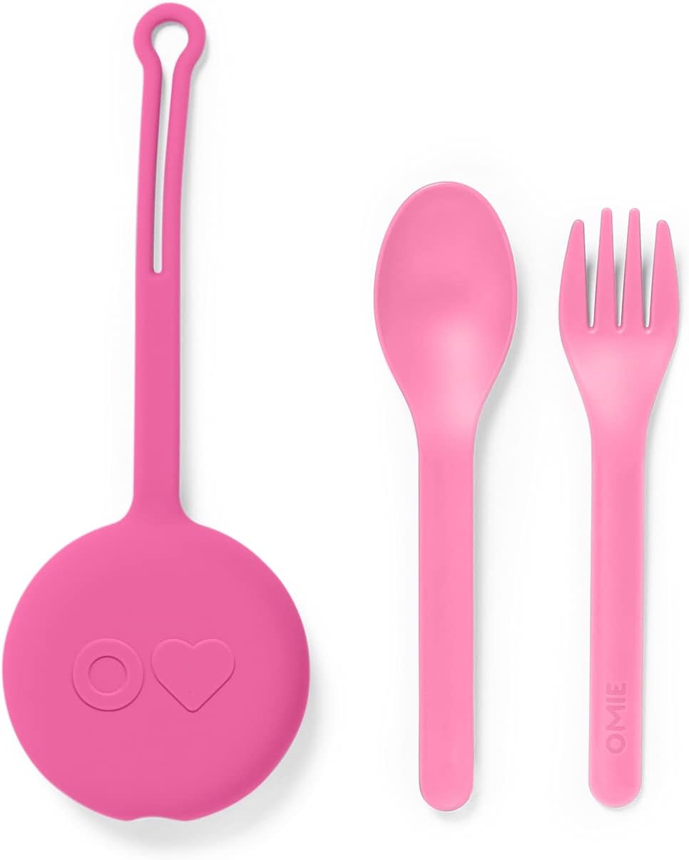 Omiepod & Utensil Set Bubble Pink