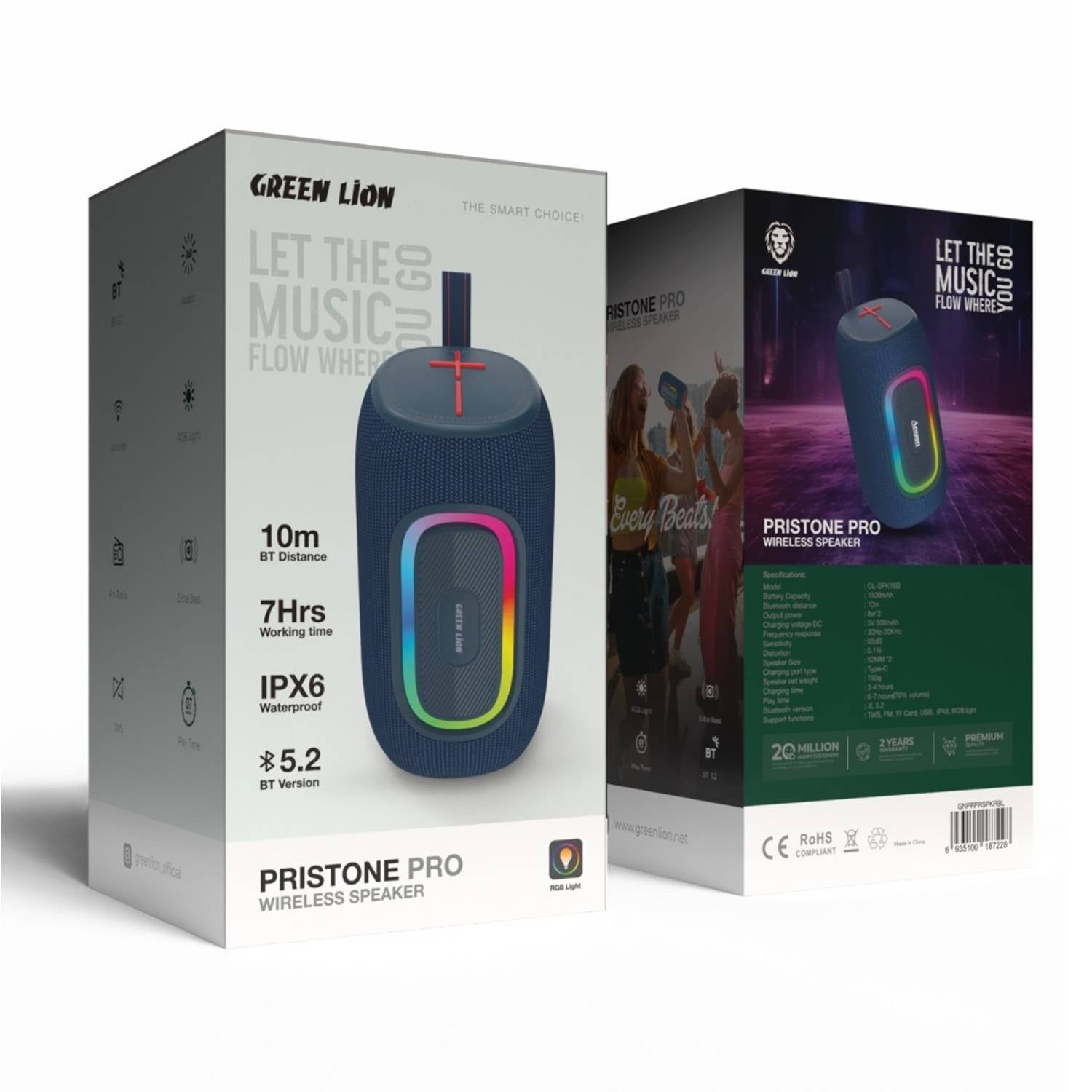 Green Lion Pristone Pro Wireless Speaker BLU