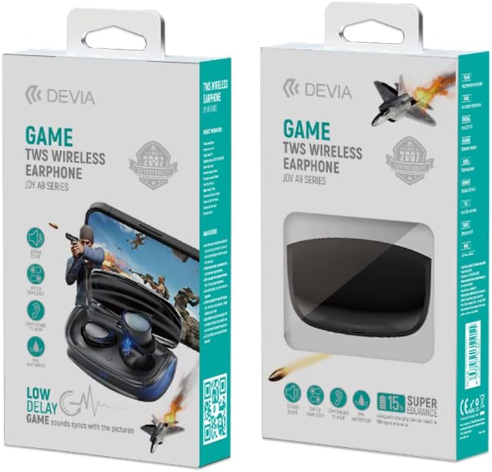 Devia EM407 Joy A9 series TWS game wireless earphone - Black