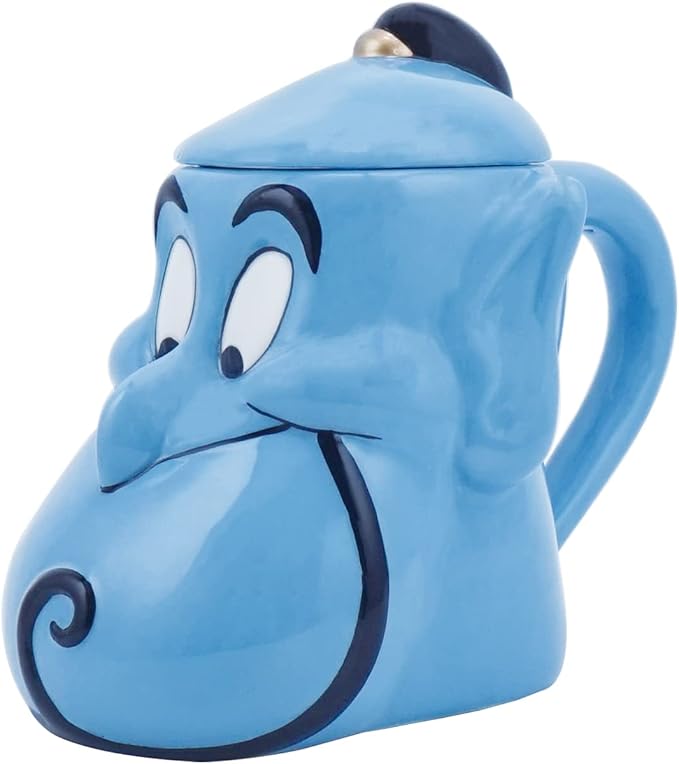 Halfmoon Bay Mug Shaped W Lid Boxed Disney Aladdin Genie