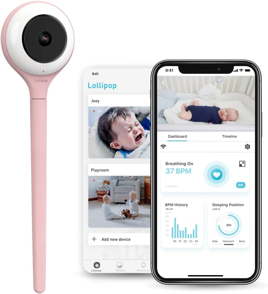 Momax Lollipop IP Camera Baby Monitor - Cotton Candy Pink