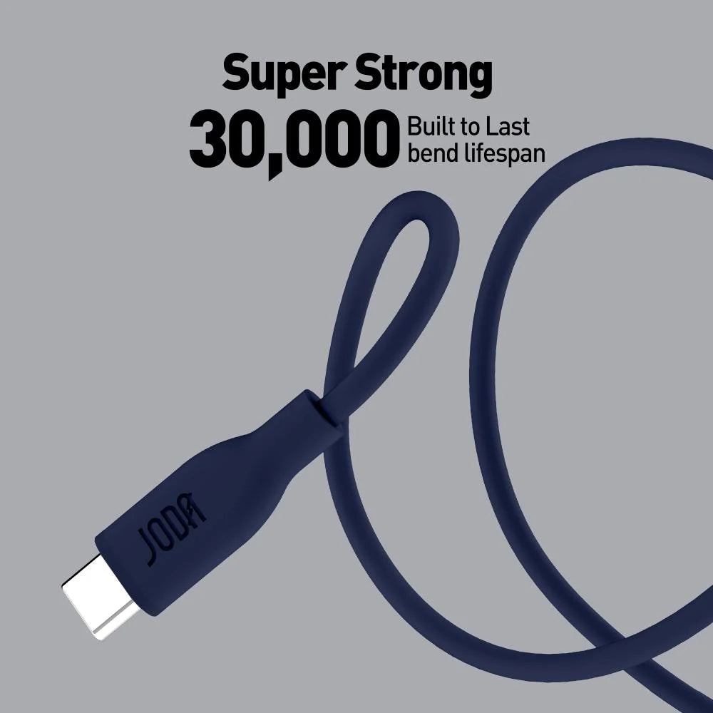 JODA 60W C to C Silicone Cable 1M Dark Blue